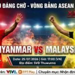 Nhận định soi kèo trận đấu Myanmar vs Malaysia lúc 17h00 ngày 25/7 tại vòng bảng ASEAN Cup 2026.